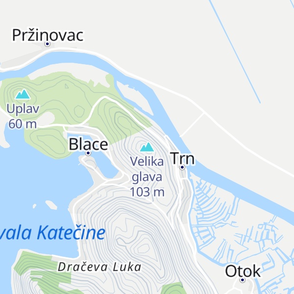 Map of Velika glava