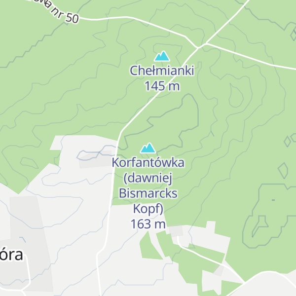 Map of Korfantówka (dawniej Bismarcks Kopf)