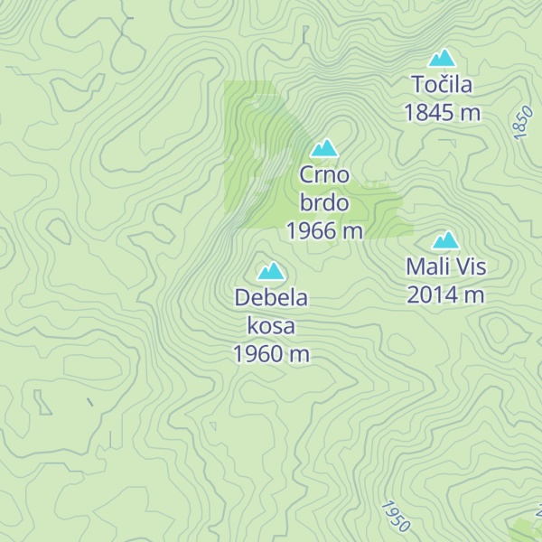 Map of Debela kosa