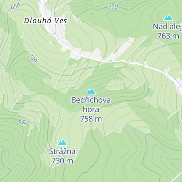 Map of Bedřichova hora