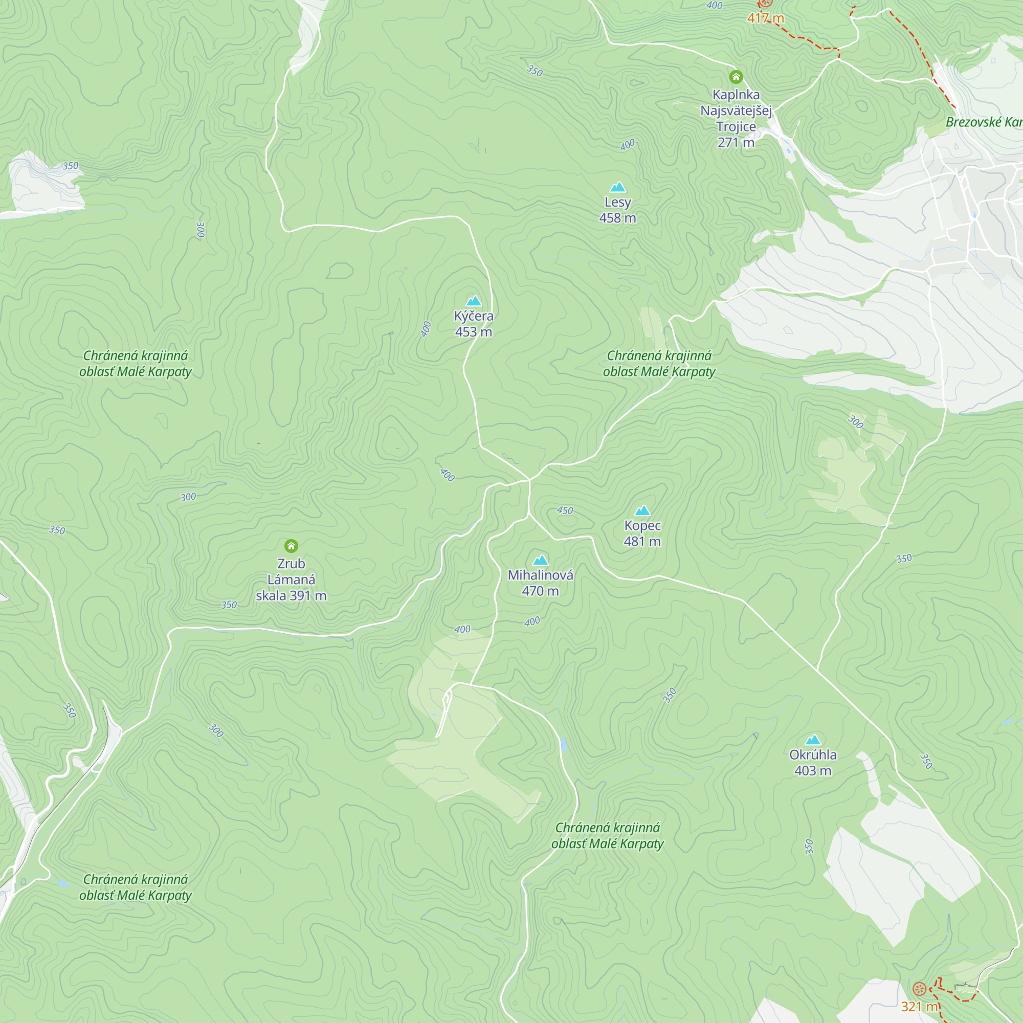 Útulňa Jozefa Maka map