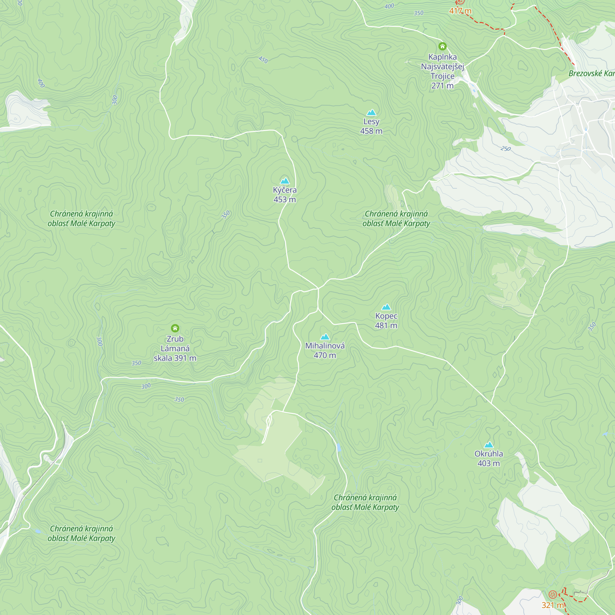 Útulňa Jozefa Maka map