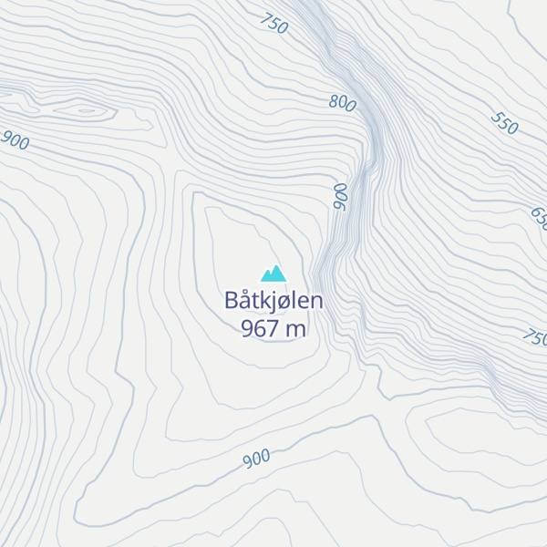Map of Båtkjølen