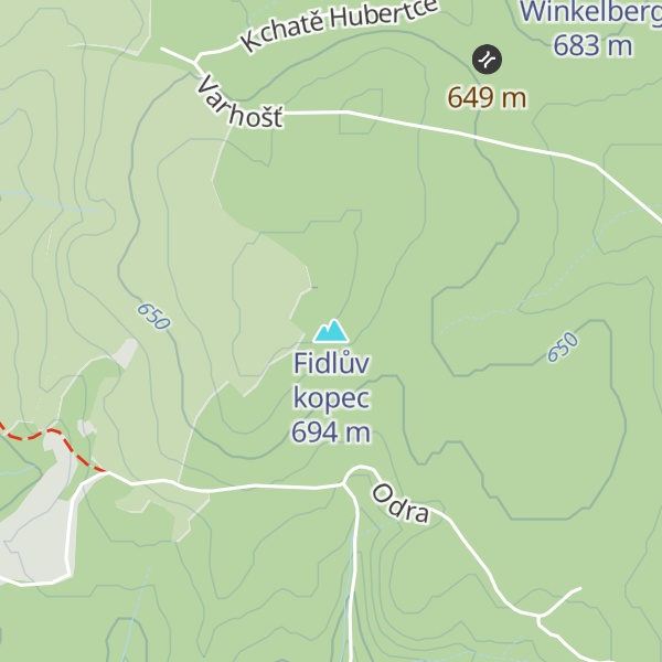 Map of Fidlův kopec