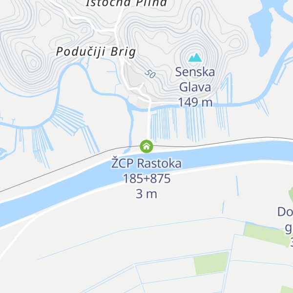 Map of ŽCP Rastoka 185+875