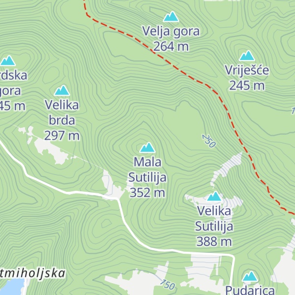 Map of Mala Sutilija