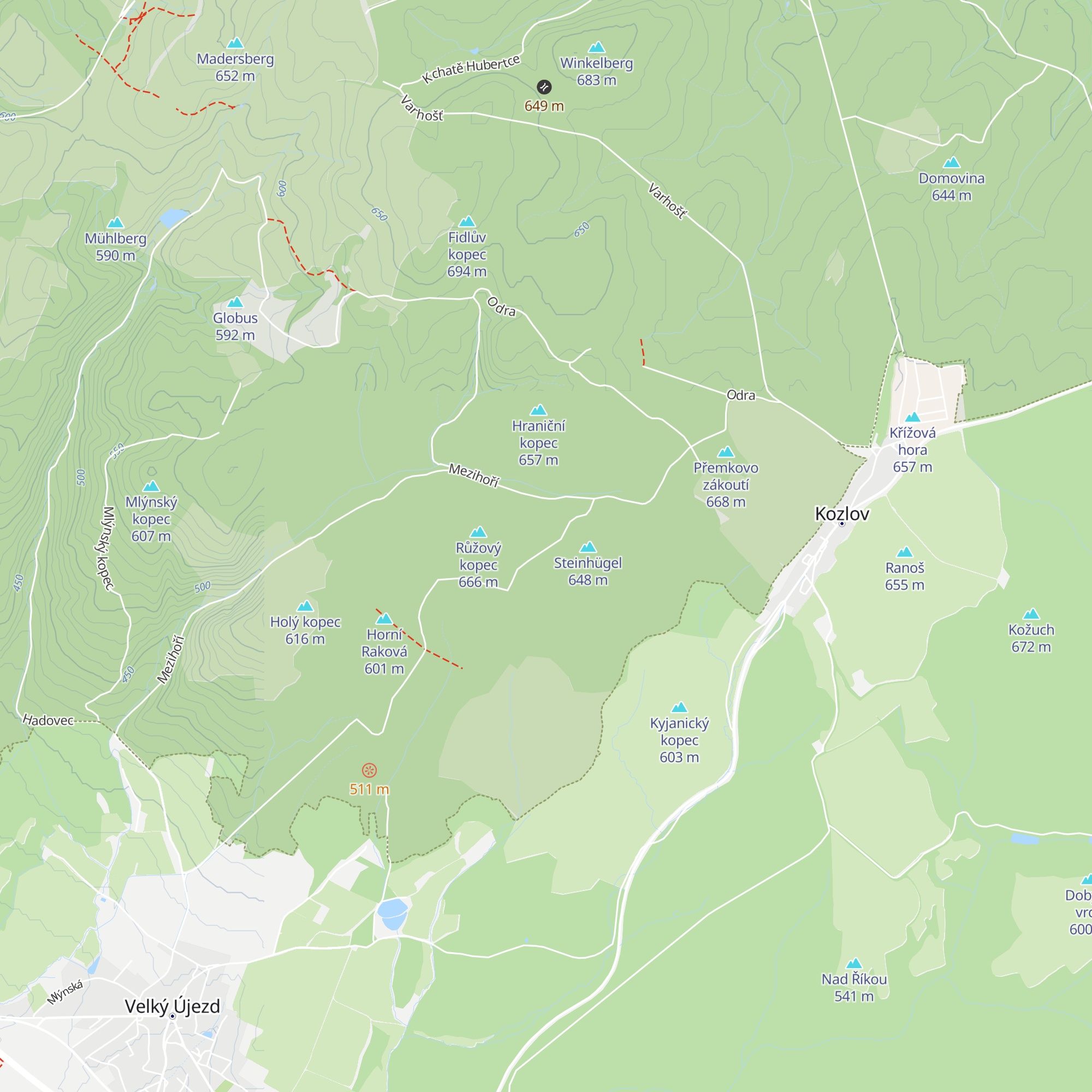 Ranošovská bouda map