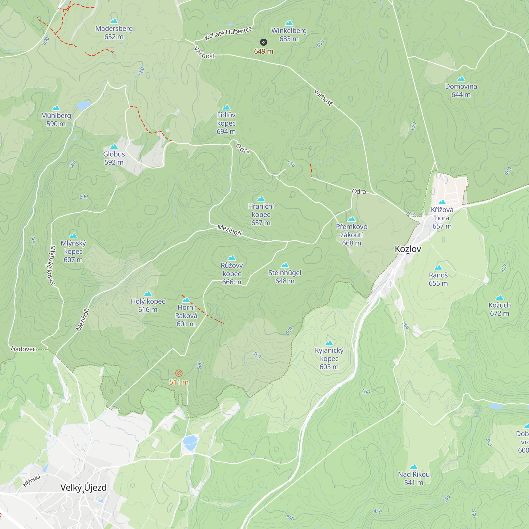 Ranošovská bouda map