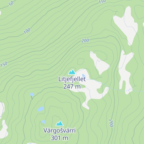Map of Litjefjellet