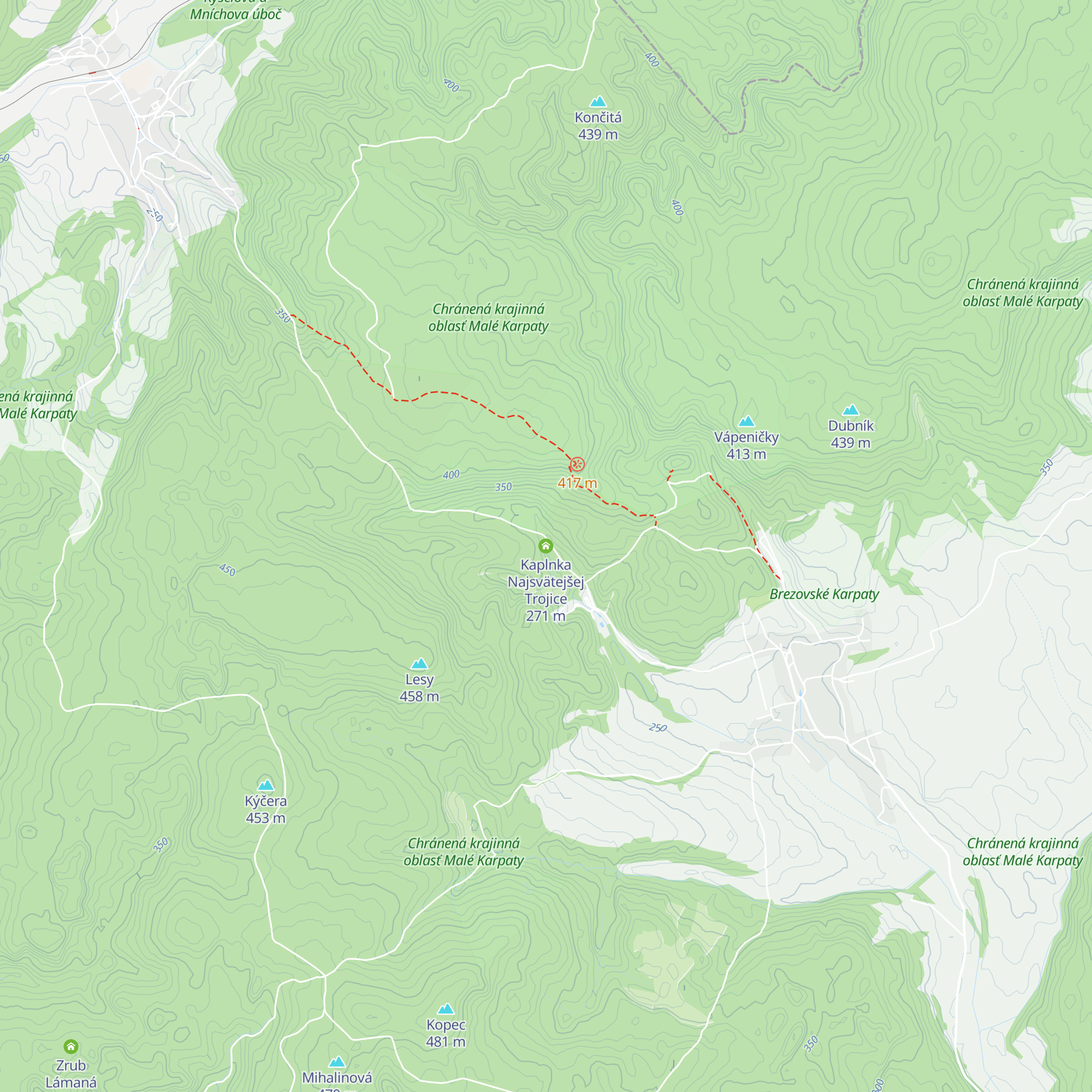 Kaplnka Najsvätejšej Trojice map