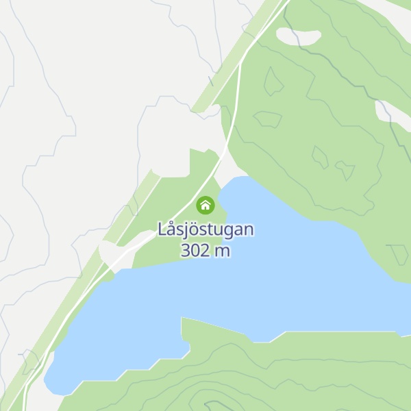 Map of Låsjöstugan
