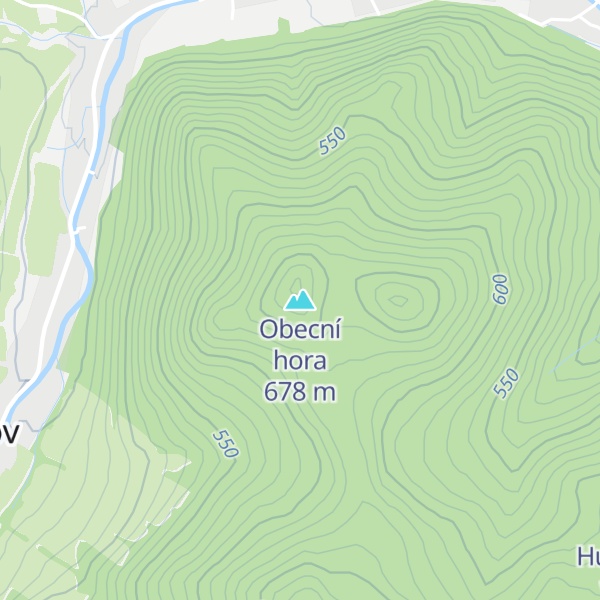 Map of Obecní hora