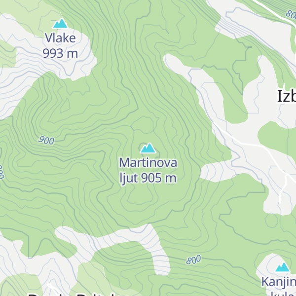 Map of Martinova ljut