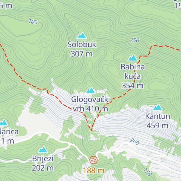 Map of Glogovački vrh