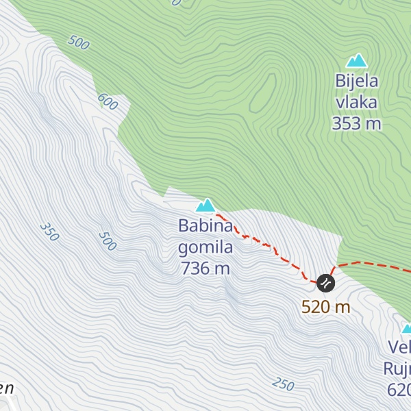 Map of Babina gomila