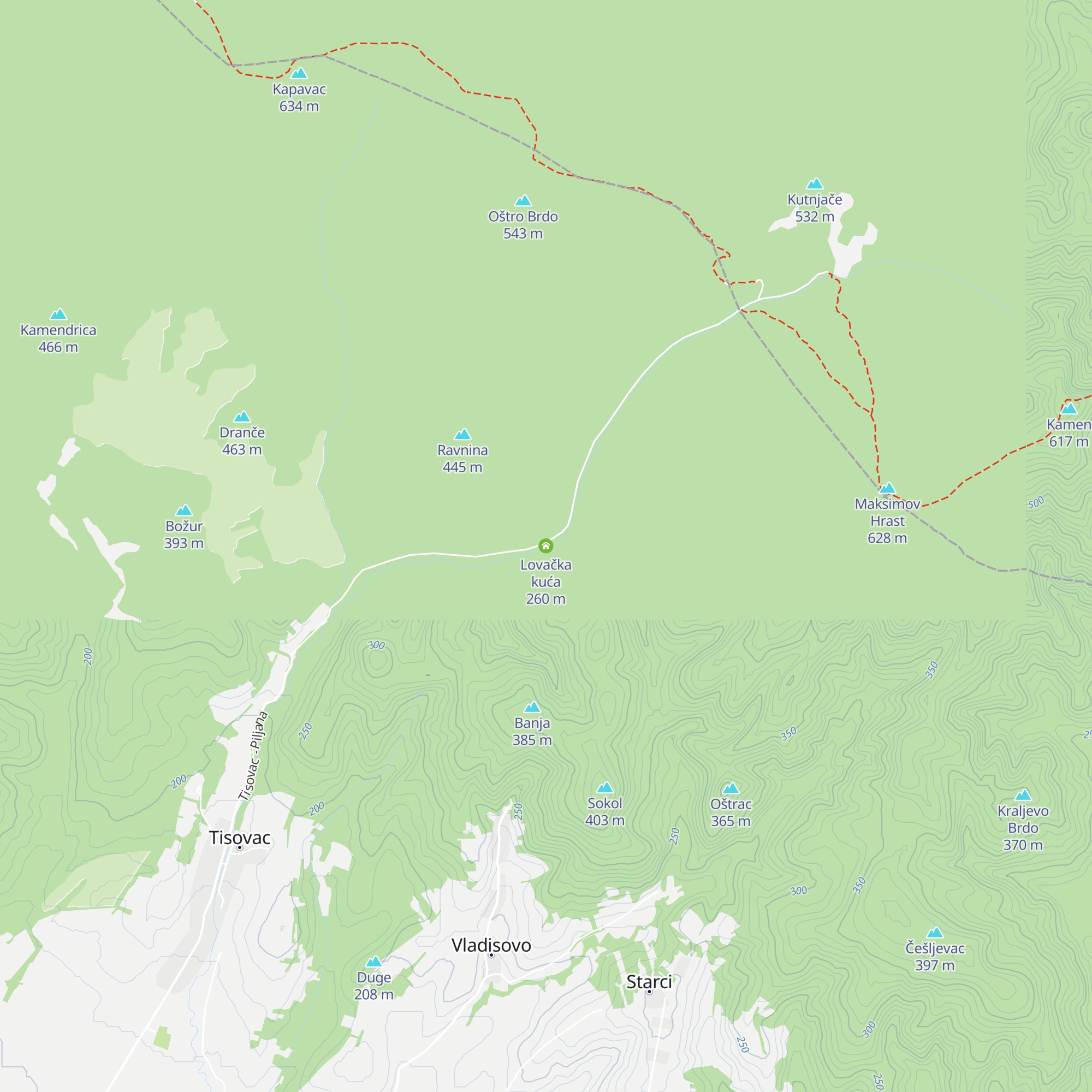 Lovačka kuća map