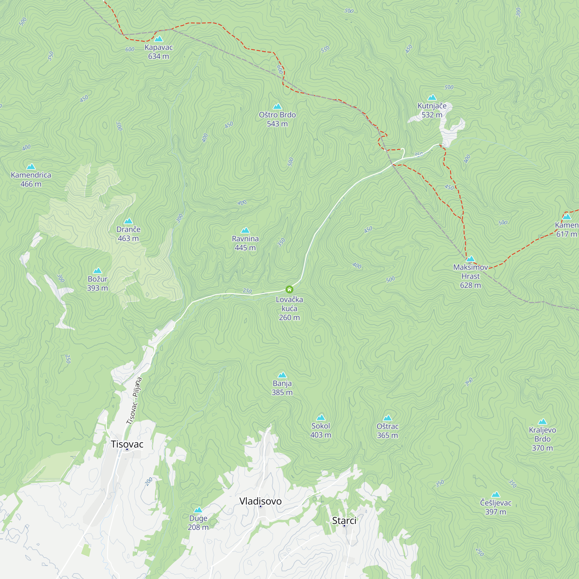 Lovačka kuća map