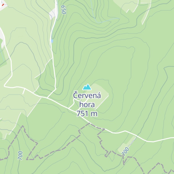 Map of Červená hora