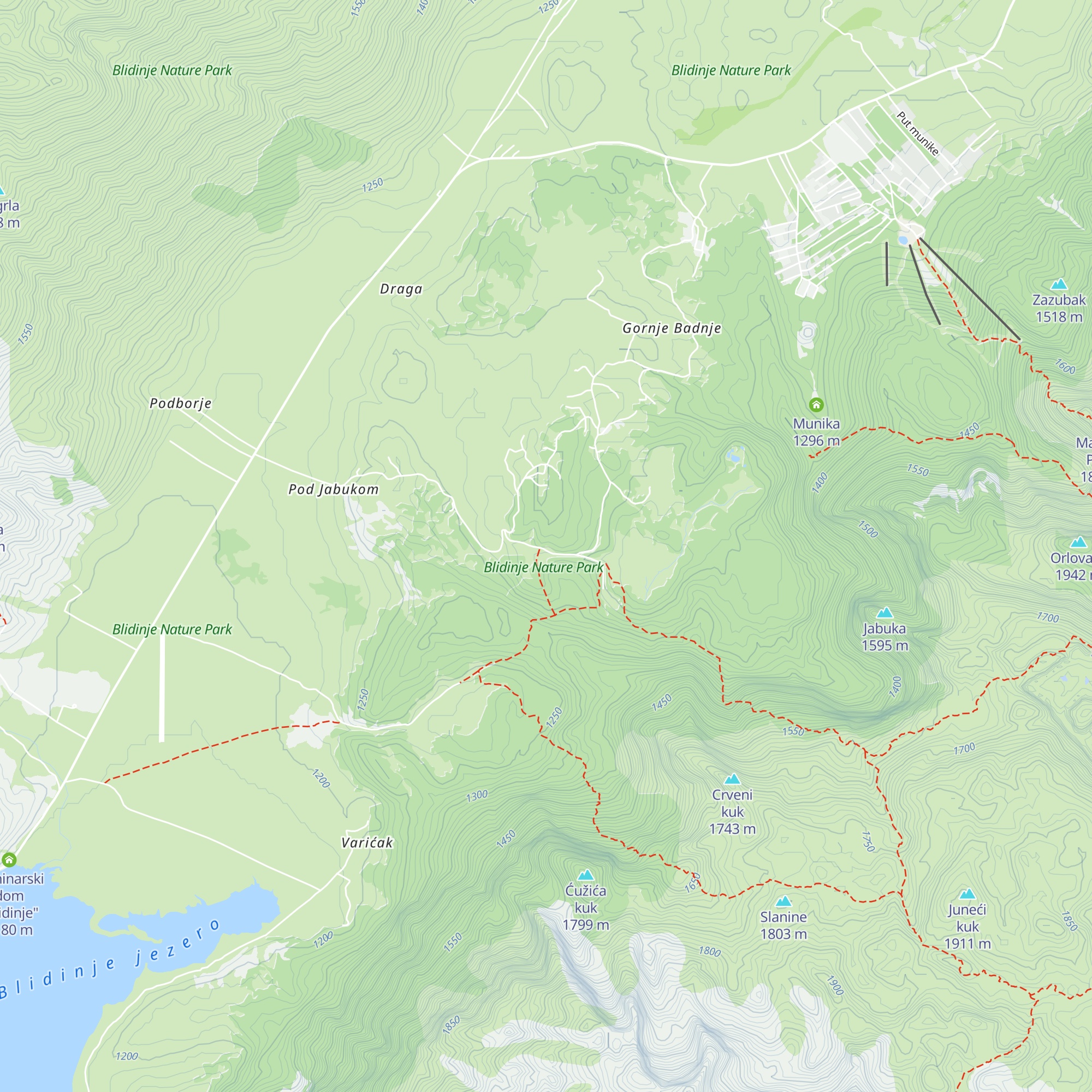 Planinarski dom "Pločno" map