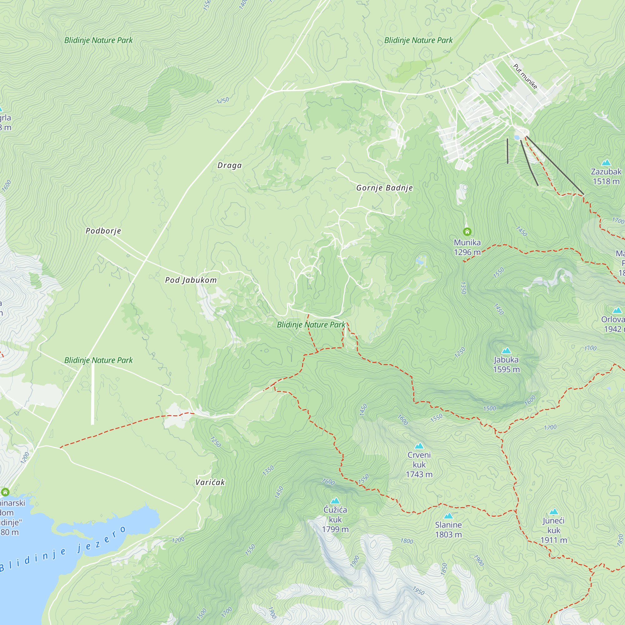 Planinarski dom "Pločno" map
