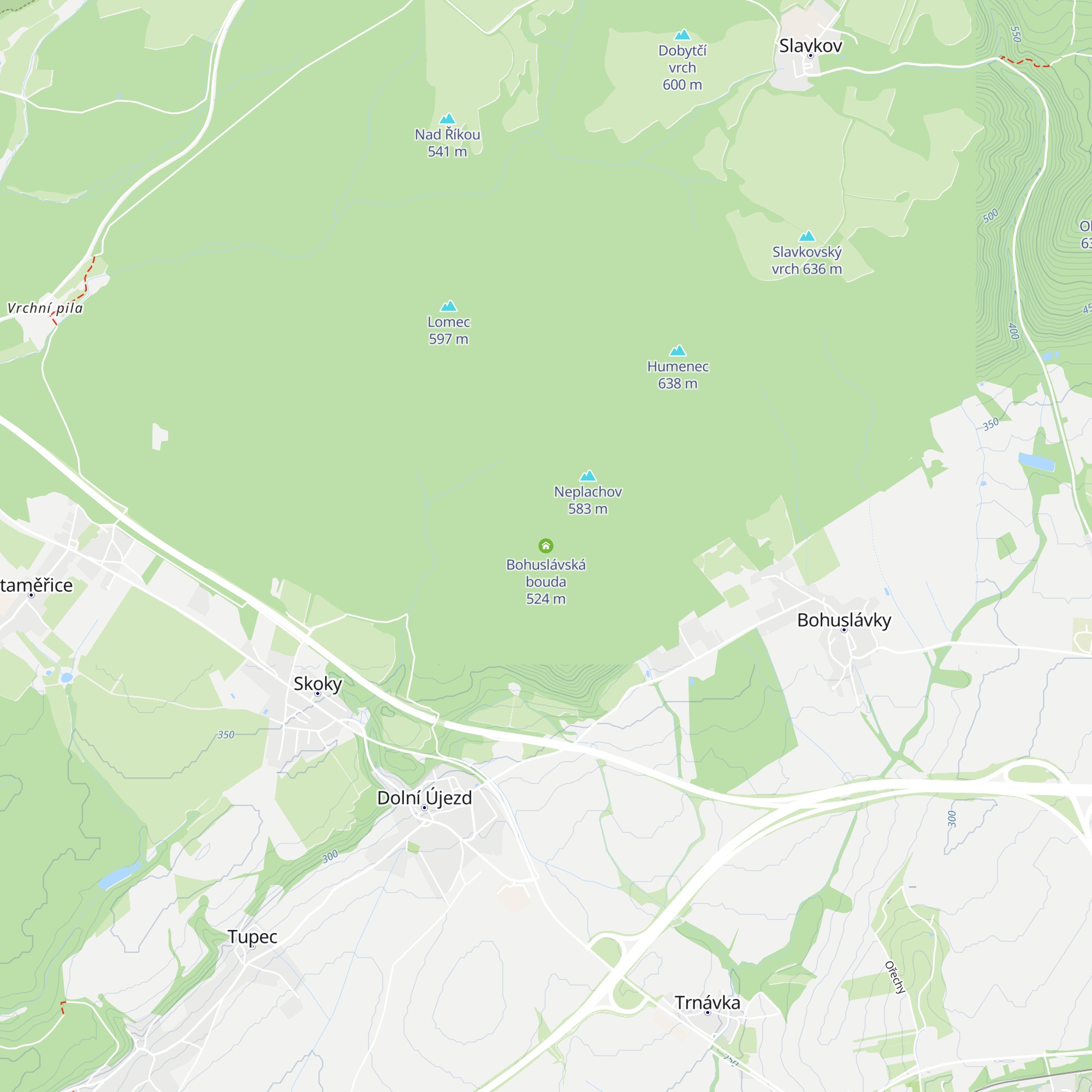 Bohuslávská bouda map