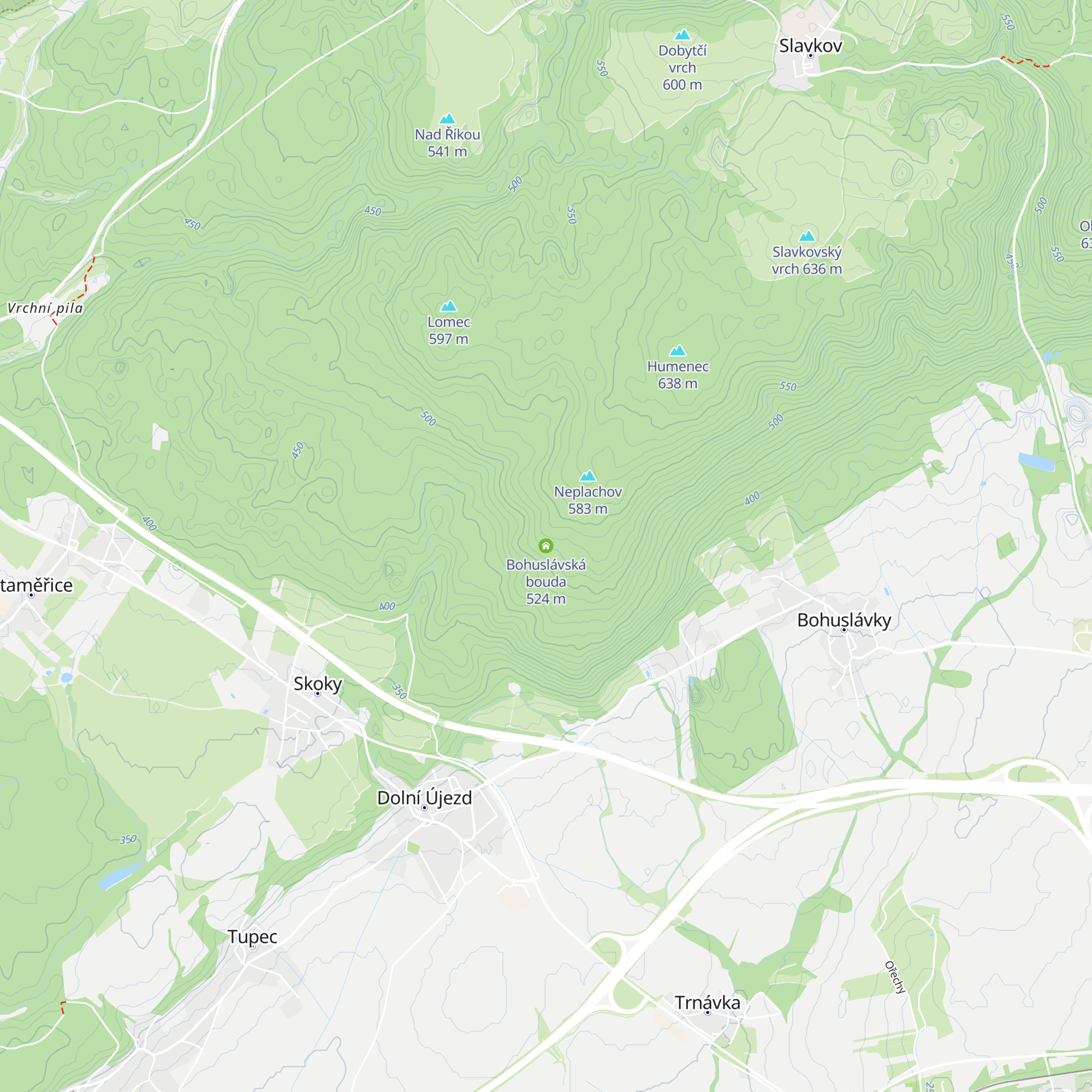 Bohuslávská bouda map
