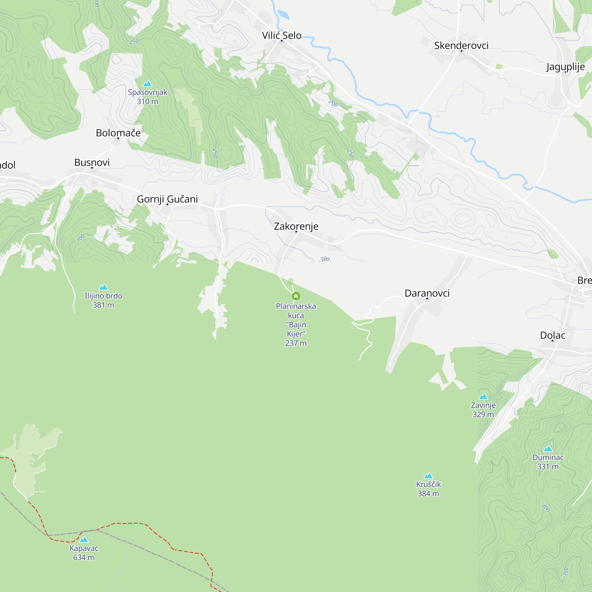 Planinarska kuća "Bajin Kijer" map