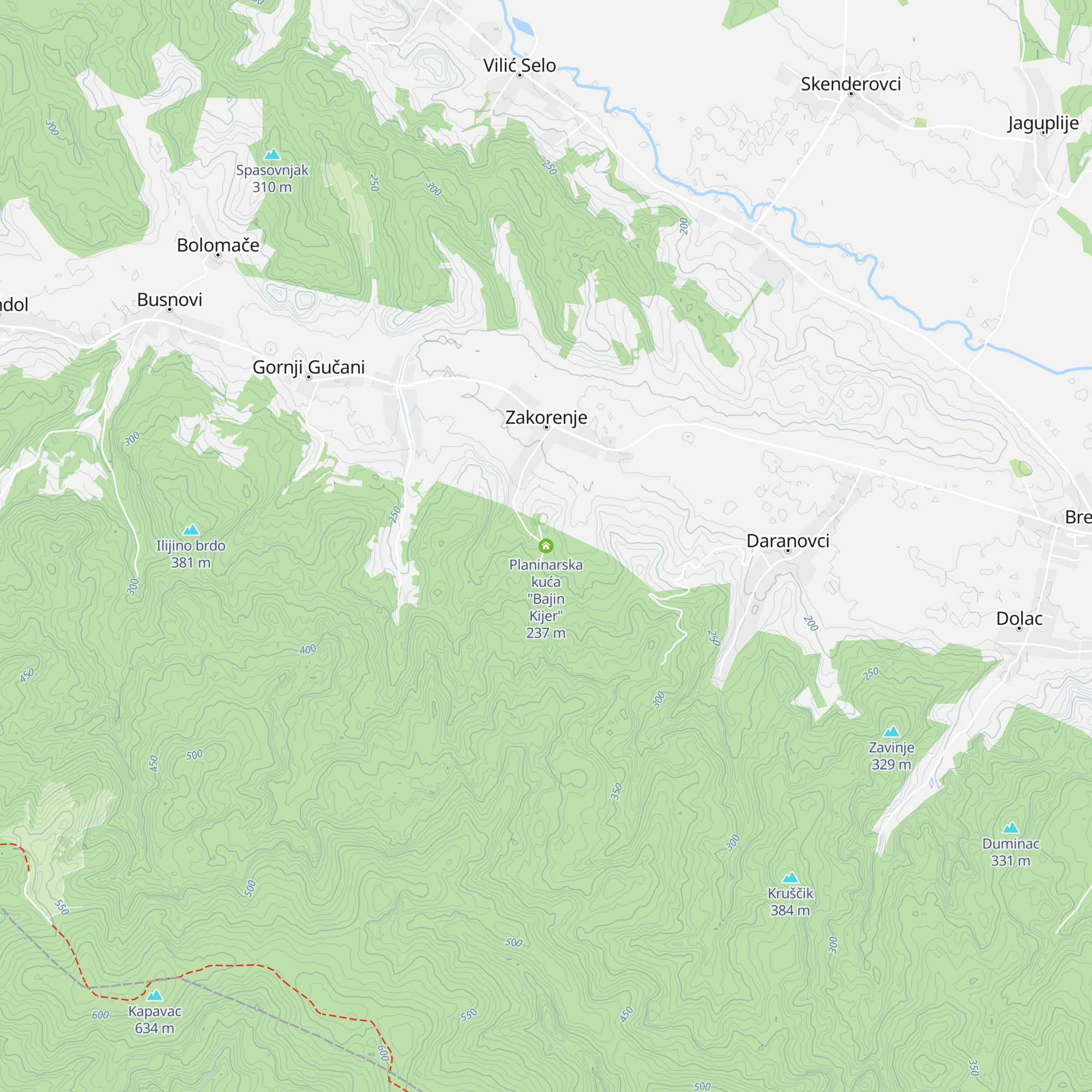 Planinarska kuća "Bajin Kijer" map