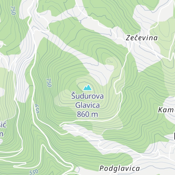 Map of Šudurova Glavica