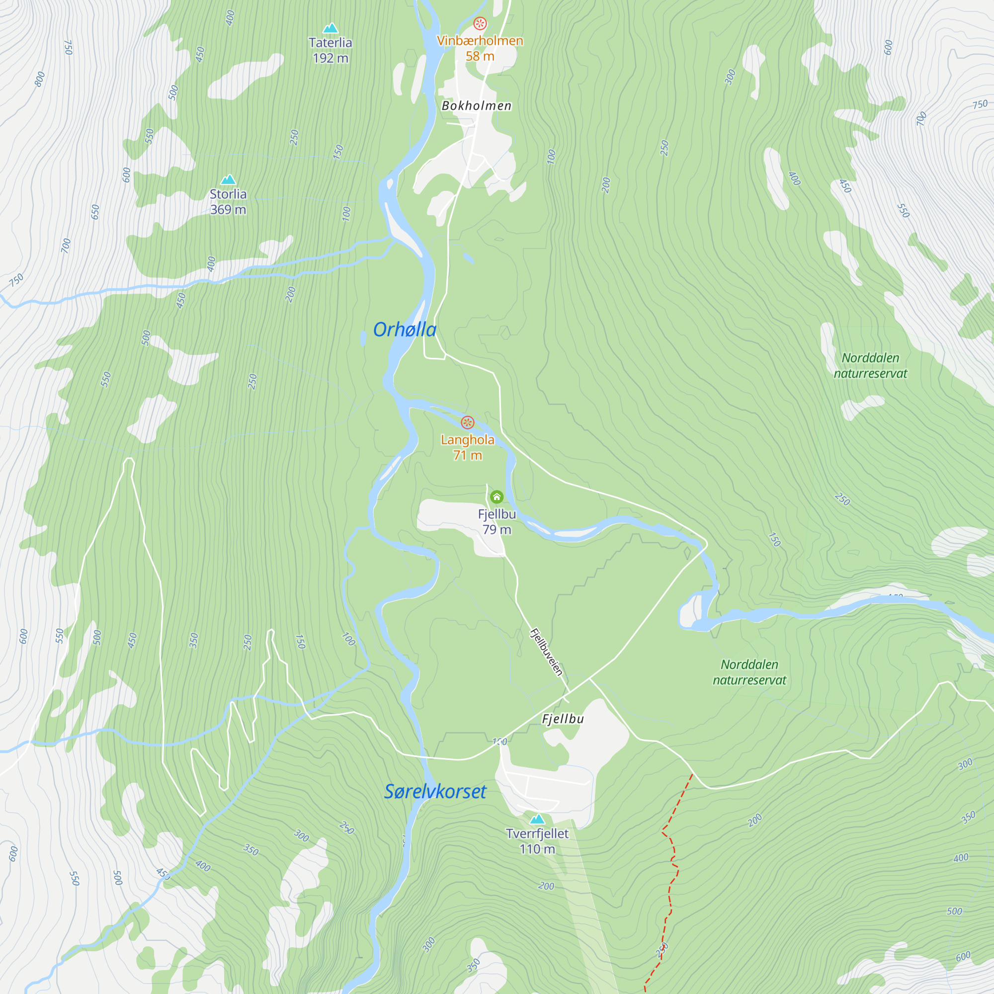 Fjellbu map