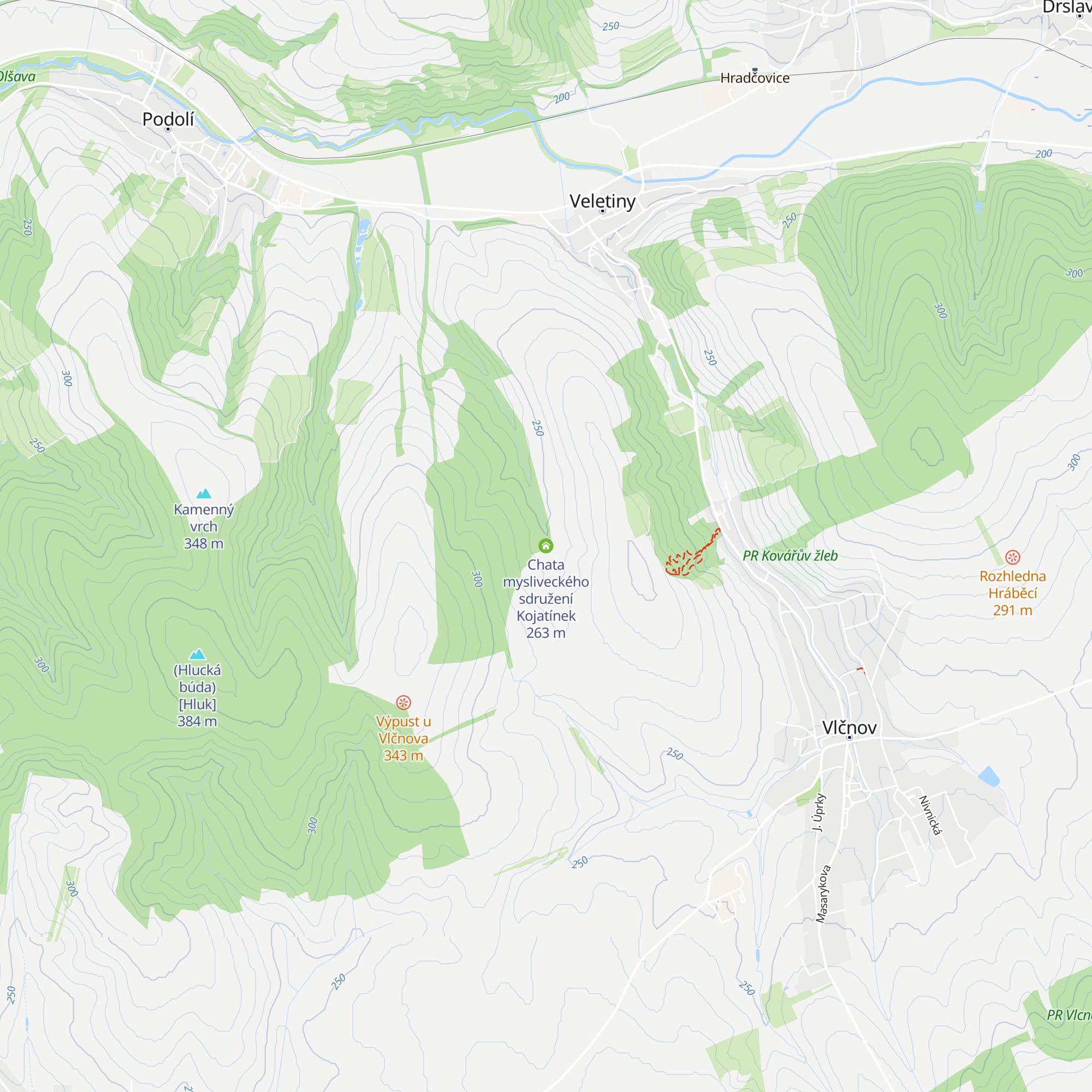 Chata mysliveckého sdružení Kojatínek map