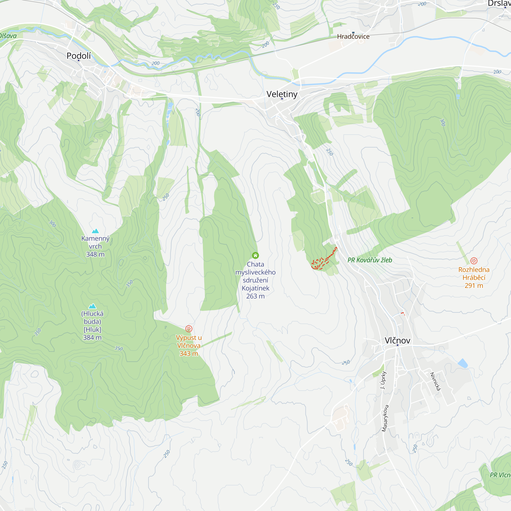 Chata mysliveckého sdružení Kojatínek map