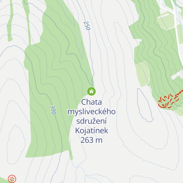 Map of Chata mysliveckého sdružení Kojatínek