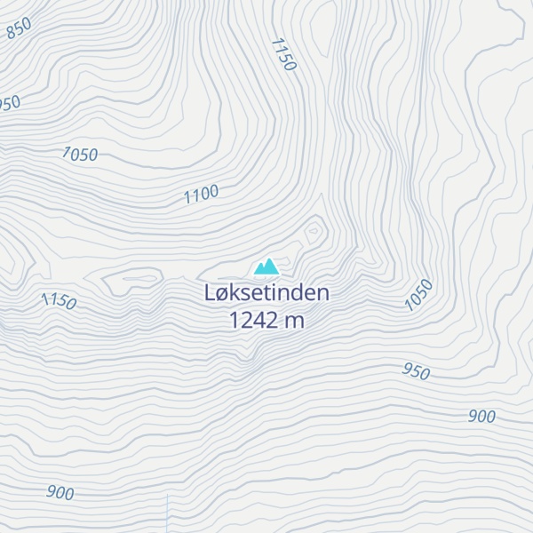 Map of Løksetinden