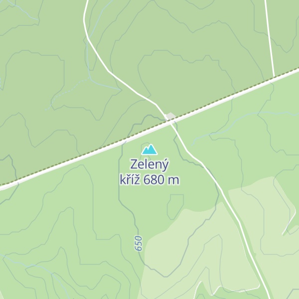 Map of Zelený kříž