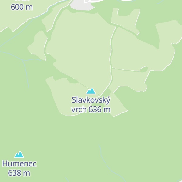 Map of Slavkovský vrch
