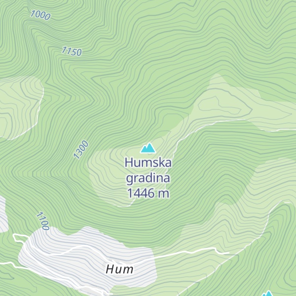 Map of Humska gradina