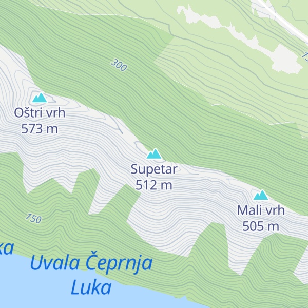 Map of Supetar