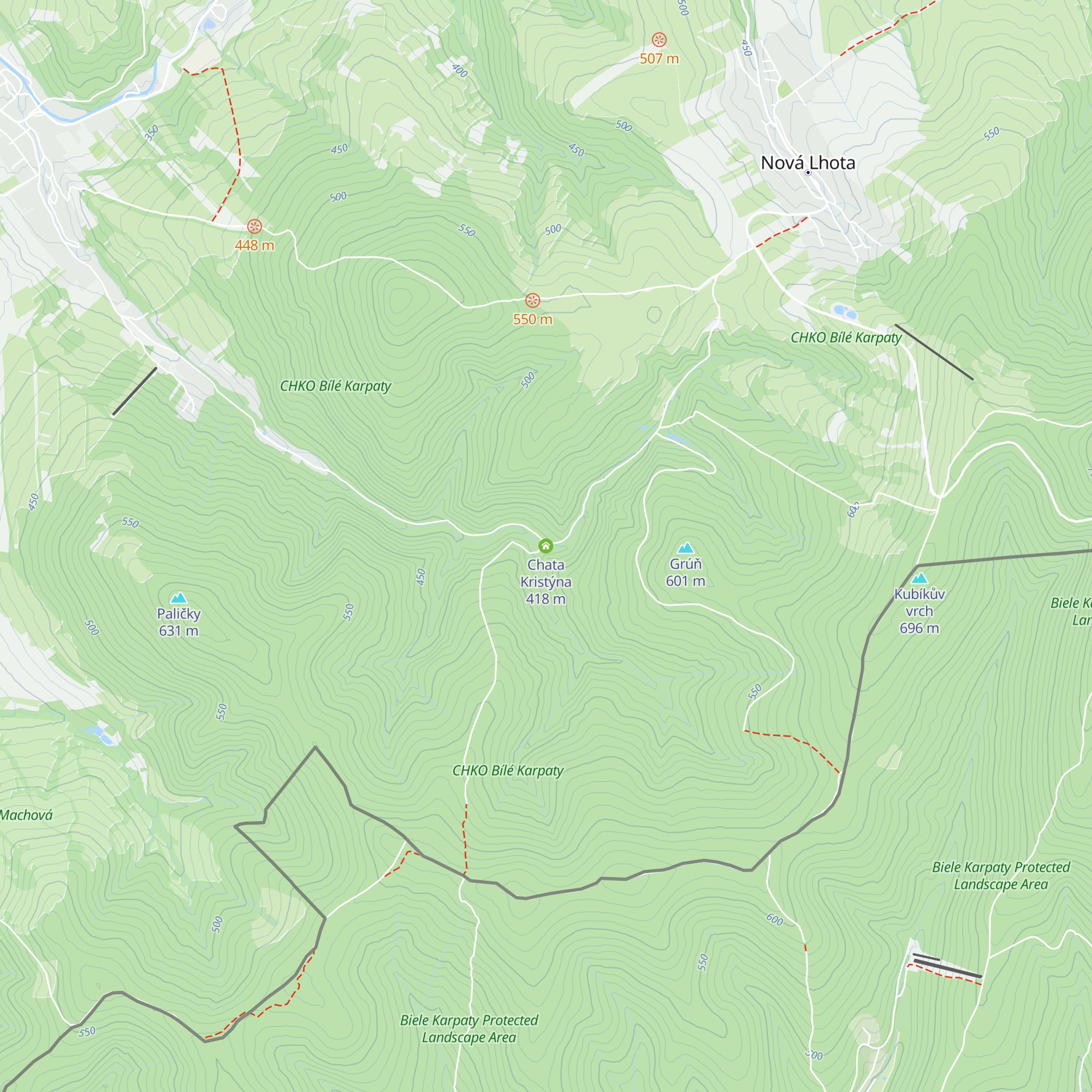 Chata Kristýna map