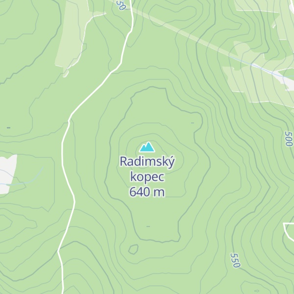 Map of Radimský kopec