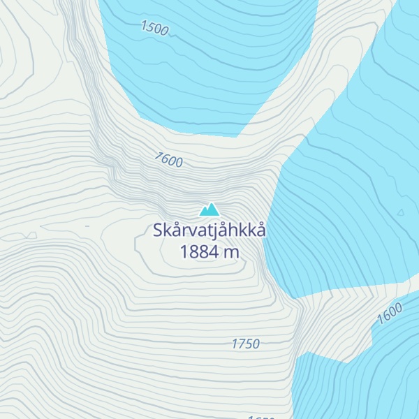 Map of Skårvatjåhkkå