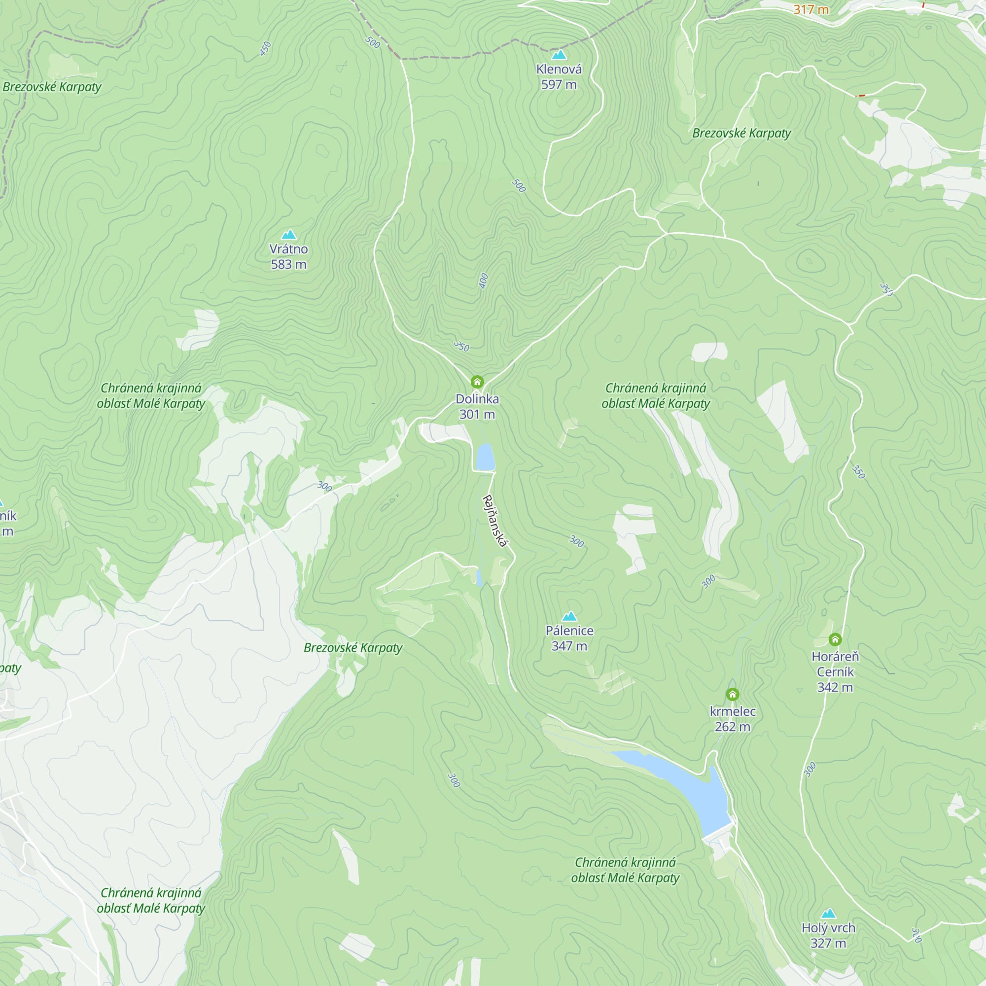 Lovecký zámoček Výtok map
