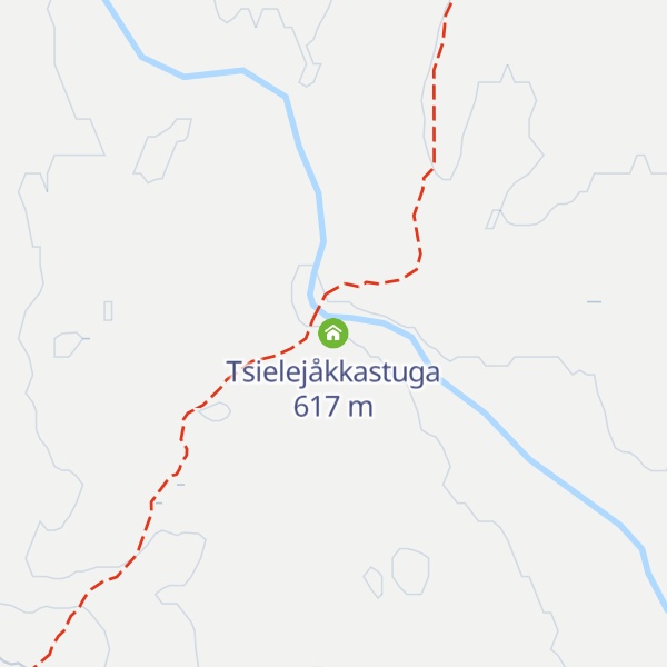 Map of Tsielejåkkastuga