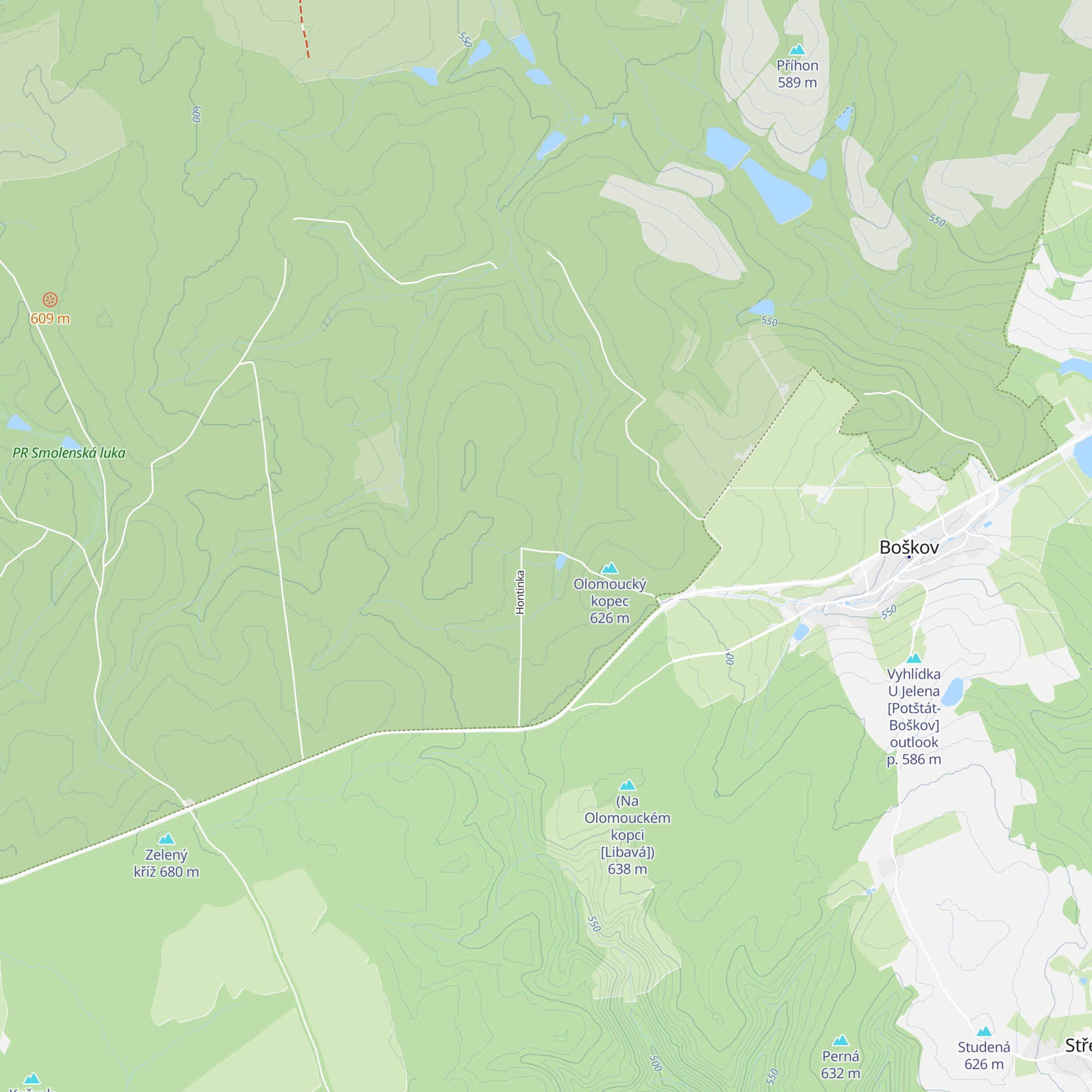 Sklárna map