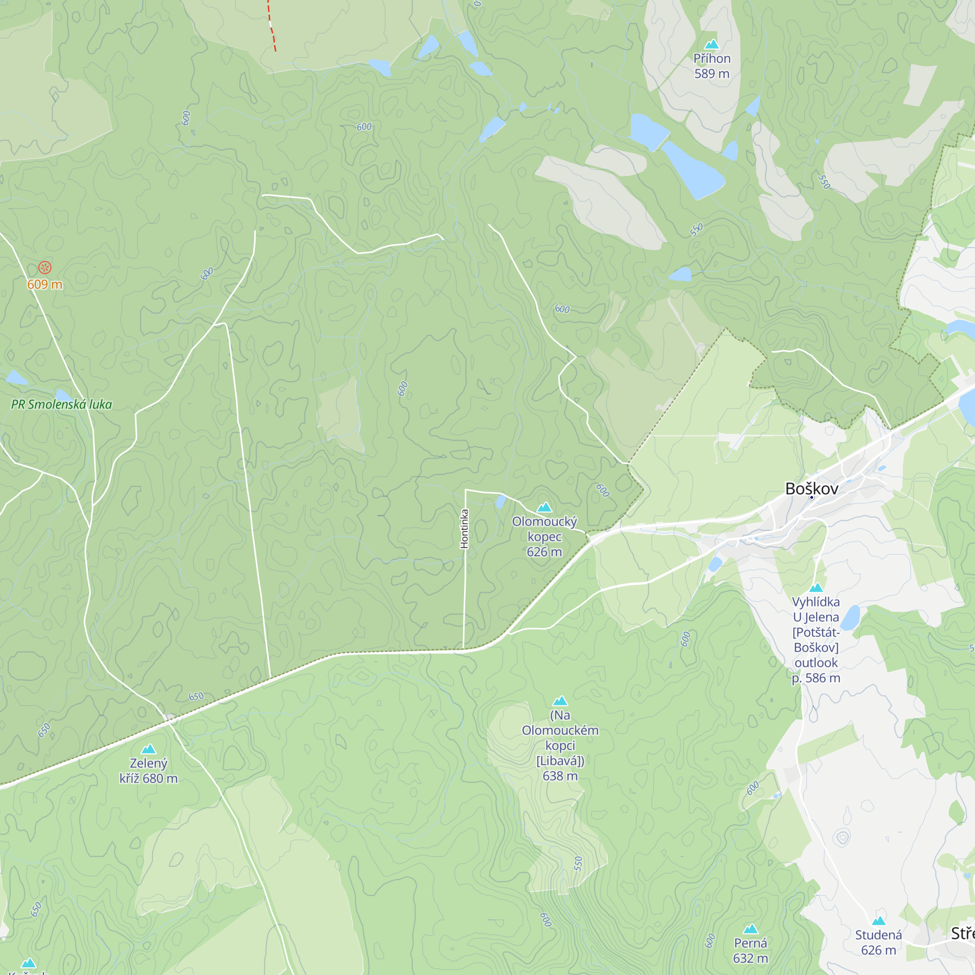 Sklárna map