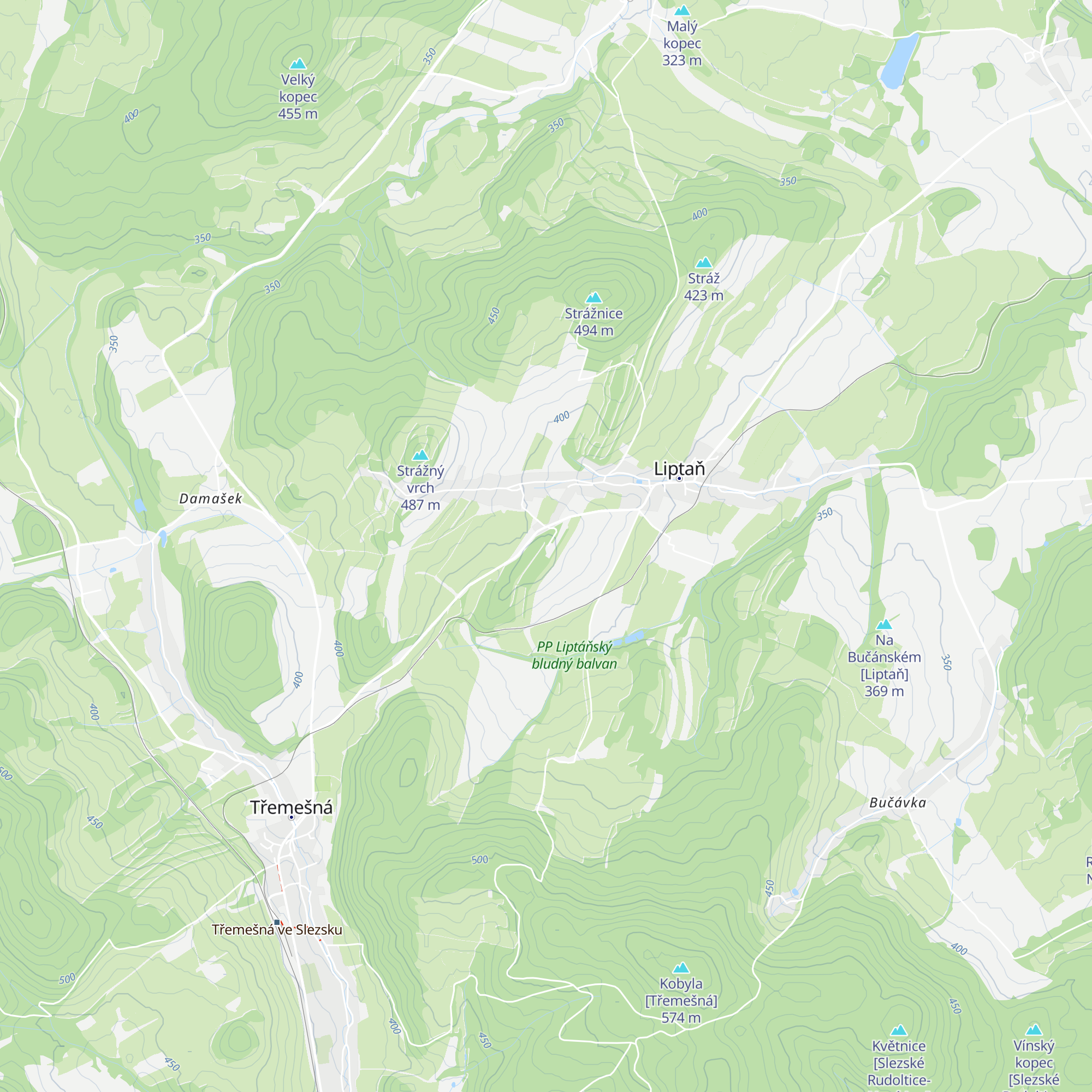 Myslivecká chata Liptaň map
