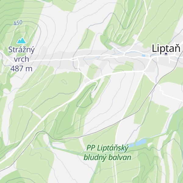 Map of Myslivecká chata Liptaň
