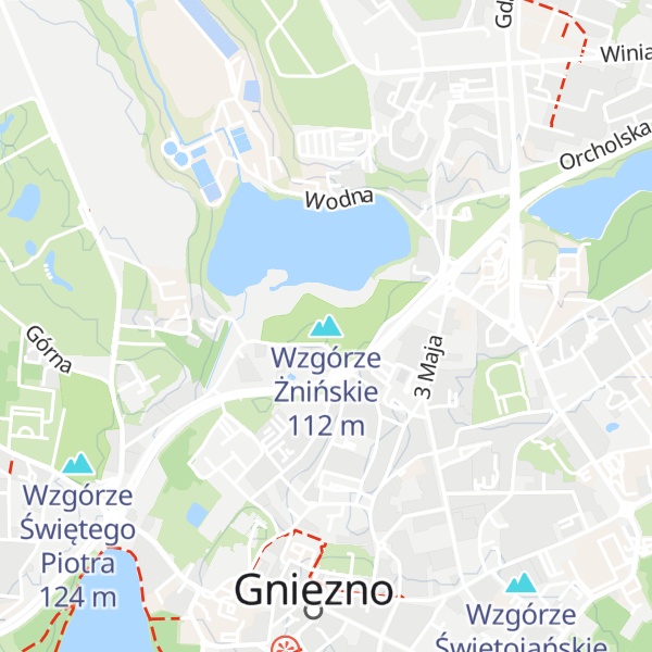 Map of Wzgórze Żnińskie