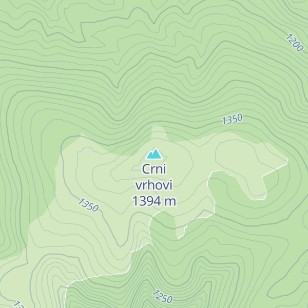 Map of Crni vrhovi