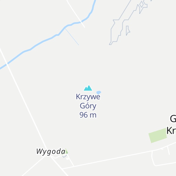 Map of Krzywe Góry